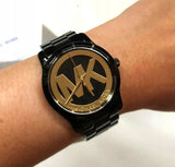 Buy Shop Michael Kors Runway Black Dial Black Steel Strap Watch for Women - MK6057 USA Online