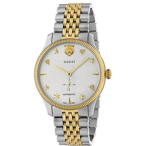 Buy Shop Gucci G Timeless Automatic White Dial Two Tone Steel Strap Watch for Men - YA126356 USA Online
