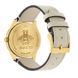 Buy Shop Gucci G Timeless Quartz Gold Dial Beige Leather Strap Watch For Women - YA1264180 USA Online