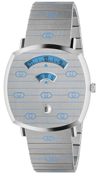 Buy Shop Gucci Grip Quartz Silver Dial Silver Steel Strap Watch For Women - YA157437 USA Online
