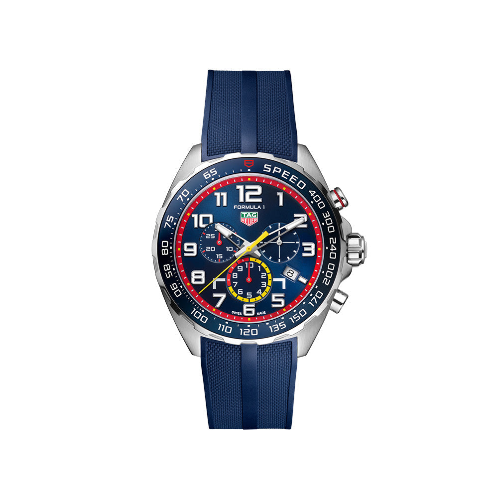 Buy Shop Tag Heuer Formula 1 Red Bull Racing Chronograph Blue Dial Blue Rubber Strap Watch for Men - CAZ101AL.FT8052 USA Online