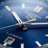 Buy Shop Tag Heuer Carrera Date Blue Dial Blue Leather Strap Watch for Men - WBN2112.FC6504 USA Online