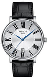 Buy Shop Tissot Carson Premium Silver Dial Black Leather Strap Watch For Men - T122.410.16.033.00 USA Online