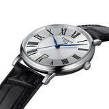 Buy Shop Tissot Carson Premium Silver Dial Black Leather Strap Watch For Men - T122.410.16.033.00 USA Online