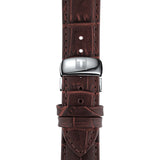 Buy Shop Tissot T Classic Tradition Powermatic 80 Open Heart Silver Dial Brown Leather Strap Watch for Men - T063.907.16.038.00 USA Online