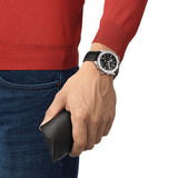 Buy Shop Tissot PR 100 Sport Quartz Chronograph Black Dial Black Leather Strap Watch For Men - T101.617.16.051.00 USA Online