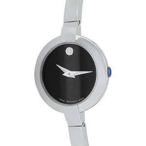 Buy Shop Movado Bela Black Dial Silver Steel Strap Watch For Women - 0606595 USA Online