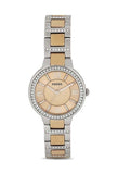 Buy Shop Fossil Virginia Rose Gold Dial Two Tone Steel Strap Watch for Women - ES3405 USA Online