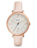 Buy Shop Fossil Jacqueline White Dial Pink Leather Strap Watch for Women - ES3988 USA Online