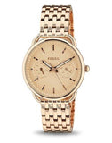 Buy Shop Fossil Tailor Rose Gold Dial Rose Gold Stainless Steel Strap Watch for Women - ES3713 USA Online