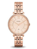Buy Shop Fossil Jacqueline Rose Gold Dial Rose Gold Steel Strap Watch for Women - ES3546 USA Online