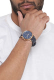 Buy Shop Fossil The Commuter Blue Dial Blue Leather Strap Watch for Men - FS5404 USA Online