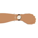 Buy Shop Fossil The Minimalist White Dial Brown Leather Strap Watch for Men - FS5397 USA Online
