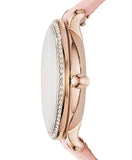 Buy Shop Fossil Jacqueline White Dial Pink Leather Strap Watch for Women - ES4303 USA Online