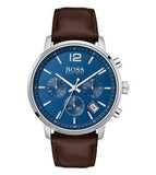 Buy Shop Hugo Boss Attitude Blue Dial Brown Leather Strap Watch for Men - 1513606 USA Online