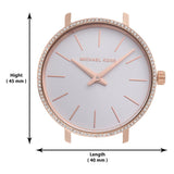 Buy Shop Michael Kors Pyper Analog White Dial Pink Leather Strap Watch For Women - MK2803 USA Online