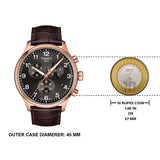 Buy Shop Tissot Chrono XL Black Dial Brown Leather Strap Watch For Men - T116.617.36.057.01 USA Online