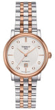 Tissot T Classic Carson Premium Diamonds White Dial Two Tone Steel Strap Watch for Women - T122.207.22.036.00