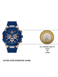 Buy Shop Guess Navigator Chronograph Blue Dial Blue Rubber Strap Watch for Men - GW0264G4 USA Online
