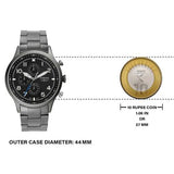 Buy Shop Fossil Retro Pilot Chronograph Black Dial Grey Steel Strap Watch for Men - FS5834 USA Online