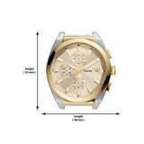 Buy Shop Fossil Everett Chronograph Gold Dial Two Tone Steel Strap Watch for Men - FS5796 USA Online