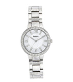 Buy Shop Fossil Virginia Silver Dial Silver Steel Strap Watch for Women - ES3282 USA Online