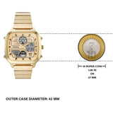 Buy Shop Fossil Retro Analog-Digital Gold Dial Gold Steel Strap Watch for Men - FS5889 USA Online
