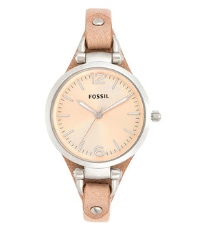 Buy Shop Fossil Georgia Bone Grey Dial Beige Leather Strap Watch for Women - ES2830 USA Online