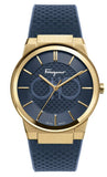Buy Shop Salvatore Ferragamo Sapphire Blue Dial Blue Rubber Strap Watch for Men - SFHP00220 USA Online