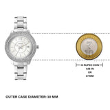 Buy Shop Fossil Stella Silver Dial Silver Steel Strap Watch for Women - ES3588 USA Online