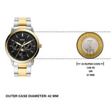 Buy Shop Fossil Neutra Moonphase Multifunction Black Dial Two Tone Steel Strap Watch for Men - FS5906 USA Online
