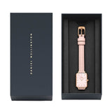 Buy Shop Daniel Wellington Quadro Pressed Mother of Pearl Pink Dial Pink Leather Strap Watch For Women - DW00100508 USA Online