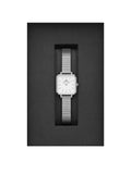 Buy Shop Daniel Wellington Quadro Studio White Dial Silver Mesh Bracelet Watch For Women - DW00100521 USA Online