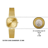 Buy Shop Guess Tapestry Diamonds Gold Dial Gold Mesh Bracelet Watch for Women - GW0354L2 USA Online