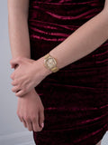 Buy Shop Guess Tapestry Diamonds Gold Dial Gold Mesh Bracelet Watch for Women - GW0354L2 USA Online