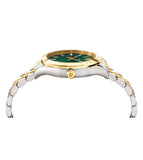 Versace Hellenyium Green Dial Two Tone Steel Strap Watch for Women - VEVH00620