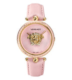 Buy Shop Versace Palazzo Empire Pink Dial Pink Leather Strap Watch for Women - VCO030017 USA Online