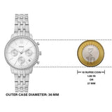 Buy Shop Fossil Neutra Chronograph Silver Dial Silver Steel Strap Watch for Women - ES5217 USA Online