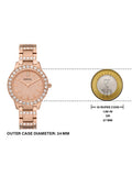 Buy Shop Fossil Jesse Crystal Rose Gold Dial Rose Gold Steel Strap Watch for Women - ES3020 USA Online