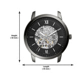 Buy Shop Fossil Neutra Automatic Skeleton Black Dial Grey Mesh Strap Watch for Men - ME3185 USA Online