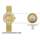 Buy Shop Guess Dream Quartz Gold Dial Gold Mesh Strap Watch For Women - GW0550L2 USA Online