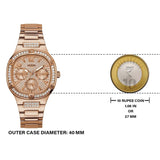 Buy Shop Guess Duchees Quartz Rose Gold Dial Rose Gold Steel Strap Watch For Women - GW0558L3 USA Online