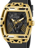 Guess Legend Black Dial Black Rubber Strap Watch For Men - GW0500G1