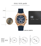 Buy Shop Guess Headline Multifunction Quartz Blue Dial Blue Silicone Strap Watch For Men - GW0571G2 USA Online
