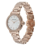 Buy Shop Emporio Armani Aira Three Hand Mother of Pearl Dial Rose Gold Steel Strap Watch For Women - AR11523 USA Online