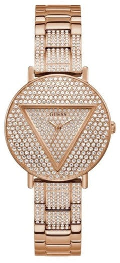 Buy Shop Guess Trend Diamonds Rose Gold Dial Rose Gold Steel Strap Watch for Women - GW0512L3 USA Online