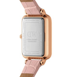 Buy Shop Daniel Wellington Quadro Pressed Mother of Pearl Pink Dial Pink Leather Strap Watch For Women - DW00100508 USA Online