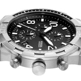 Buy Shop Fossil Bronson Chronograph Black Dial Silver Steel Strap Watch for Men - FS5710 USA Online