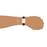 Buy Shop Daniel Wellington Quadro White Dial Black Leather Strap Watch For Women - DW00100450 USA Online