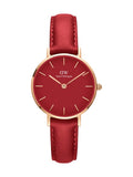 Buy Shop Daniel Wellington Petite Red Dial Red Leather Strap Watch For Women - DW00100405 USA Online